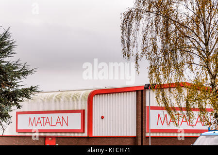 Northampton Großbritannien Oktober 29, 2017: Matalan logo Anmelden Sixfields Retail Park. Stockfoto