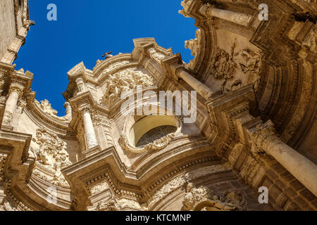 Valencia, Spanien Fassade der Kathedrale Kirche Stockfoto