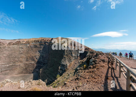 Der Krater des Vesuv, Neapel, Kampanien, Italien Stockfoto