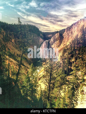 Yellowstone National Park Wasserfall, Vereinigte Staaten von Amerika Stockfoto