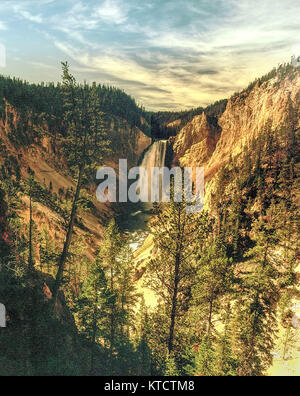 Yellowstone National Park Wasserfall, Vereinigte Staaten von Amerika Stockfoto