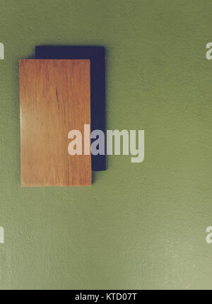 Holz- auf Wand Hintergrund Stockfoto