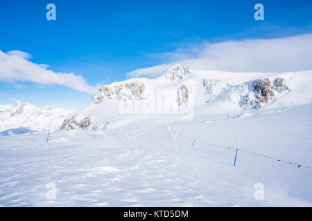 Blick auf die Alpen vom Plateau Rosa in Cervinio Ski Resort, Italien Stockfoto