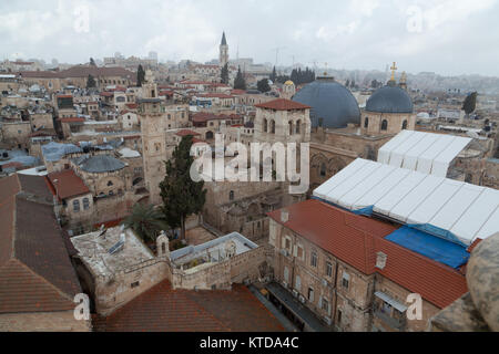 Kirche des Heiligen Grabes, christlichen Viertel der Altstadt von Jerusalem, Israel. Stockfoto