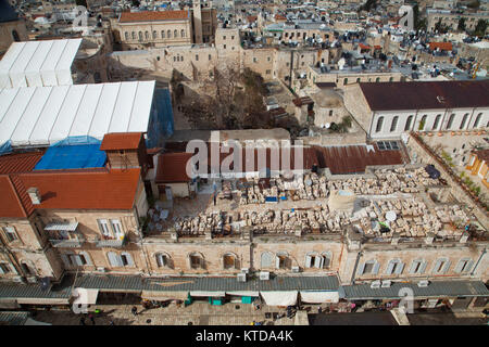 Kirche des Heiligen Grabes, christlichen Viertel der Altstadt von Jerusalem, Israel. Stockfoto