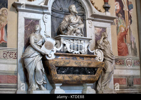 Florenz - Santa Croce. Grab von Galileo Galilei Stockfoto