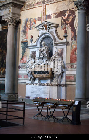 Florenz - Santa Croce. Grab von Galileo Galilei Stockfoto