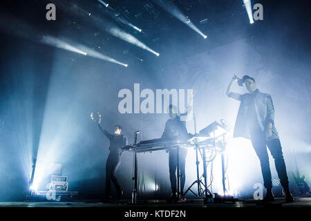 Die dänische DJ, Produzent und elektronische Musiker Anders Trentemøller führt ein Live Konzert während der dänischen Musik Festival Roskilde Festival 2017. Dänemark, 30.06.2017. Stockfoto