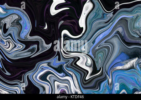 Abstrakte Textur Malerei Impressionismus Stil. Öl Hand gezeichnet Tapete. Marmor blau und schwarz farben moderne Kunst Design Grafik arbeiten. Stockfoto