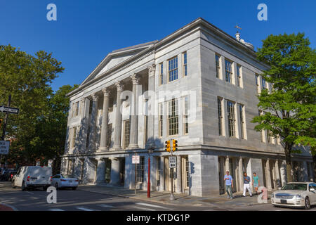 Rückansicht des Merchant Exchange Gebäude in Philadelphia, Pennsylvania, USA. Stockfoto