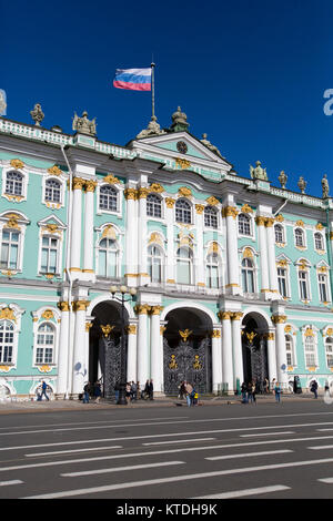 Die Staatliche Eremitage, St. Petersburg, UNESCO-Weltkulturerbe, Russland Stockfoto