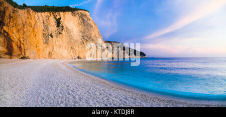 Schönen Strand Porto Katsiki, Lefkada Insel, Griechenland. Stockfoto