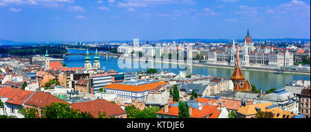 Beeindruckende Budapest Stadt über die Donau, Ungarn. Stockfoto
