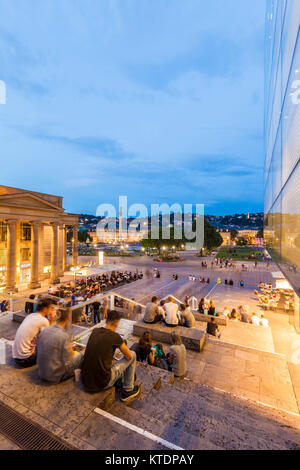 Deutschland, Baden-Württemberg, Stuttgart, Blick zum Schlossplatz, Königsbau, Neues Schloss, Kunstmuseum Stockfoto