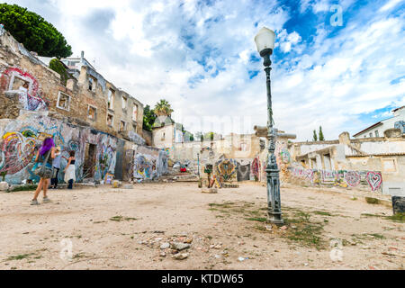 Grafitti - Street Art in Lissabon, Portugal Stockfoto