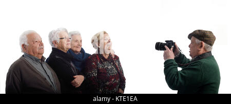 Aufnehmen eines Fotos an Freunde Stockfoto
