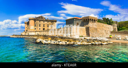 Beeindruckende Schloss Odescalchi, Palo Laziale, Ladispoli, Latium, Italien. Stockfoto