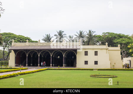 Tipu Sultans Summer Palace in Bangalore (Bengaluru), Indien Stockfoto