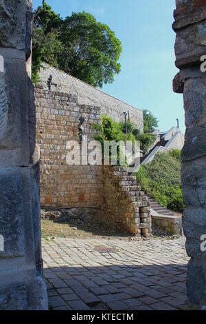 Die Burg von Bratislava, historische Mauer, Bratislava, Hauptstadt der Slowakei Stockfoto