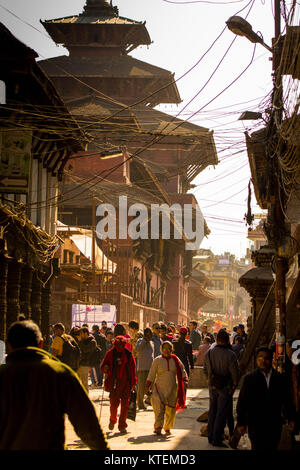 Straße von Patan, Nepal Stockfoto