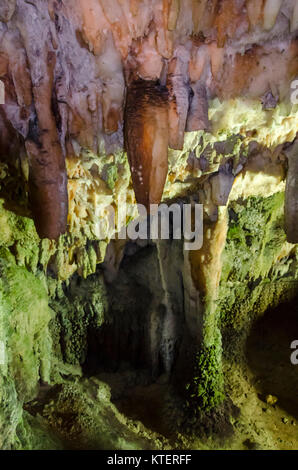 Teilansicht der unterirdischen Höhle Drogarati mit einer Länge von 40 Kilometern auf der Insel Kefalonia. Stockfoto