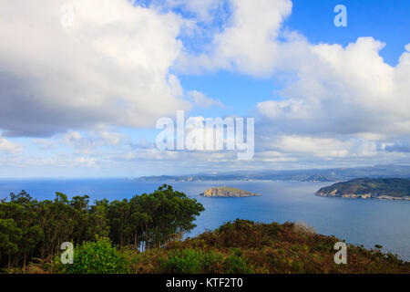 Coelleira Insel und Ria-Mündung tun Barqueiro von Estaca de Bares Cape, Coruna und Lugo Provinzen, Galizien, Spanien, Europa Stockfoto