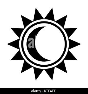 Mond und Sonne Symbol Stock Vektor