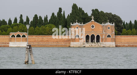 VENEDIG, ITALIEN 13. SEPTEMBER 2017: Cimitero di San Michele (St. Michaels Friedhof) Stockfoto