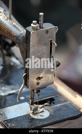 Routinier Nähmaschine Details und close-up Stockfoto