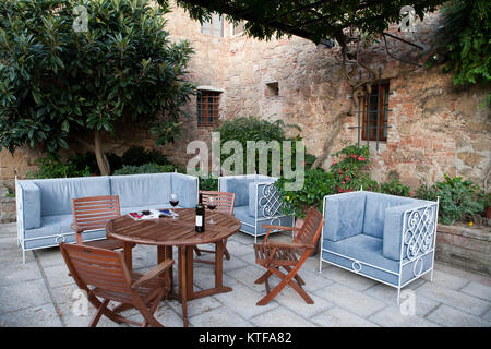 Monticchiello - Mittelalterliches Dorf in der Nähe von Pienza. Toskana. Italien Stockfoto