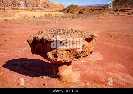 Pilz Sandstein in Timna Park in Arava Wüste in der Nähe von Eilat, Israel. Stockfoto