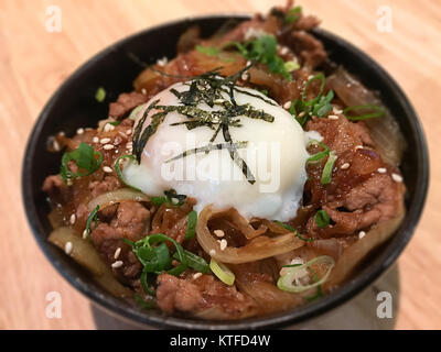 Wagyu Beef bowl Japanische Küche japanische Reis Rindfleisch Stockfoto