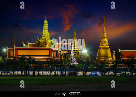 Wat Phra Kaew - der Tempel des Smaragd-Buddha in Bangkok, Thailand Stockfoto