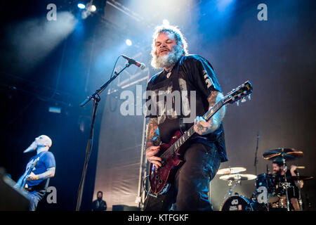 Die amerikanische nu-metal band Neurose führt ein Live Konzert in der norwegischen Musik Festival Øyafestivalen 2016 in Oslo. Hier Sänger und Gitarrist Scott Kelly ist sene live auf der Bühne. Norwegen, 13/08 2016. Stockfoto