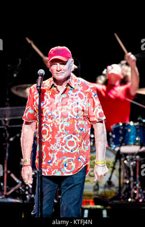 Die amerikanische surf rock Gruppe die Beach Boys führt ein Live Konzert in Oslo Spektrum. Hier Sänger, Songwriter und Musiker Mike Liebe ist live auf der Bühne gesehen. Norwegen, 31.07.2012. Stockfoto