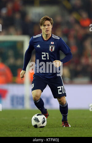 Brügge, Belgien. 14 Nov, 2017. Gotoku Sakai (JPN) Fußball: Internationales Freundschaftsspiel zwischen Belgien 1-0 Japan bei Jan Breydelstadion in Brügge, Belgien. Quelle: LBA/Alamy leben Nachrichten Stockfoto