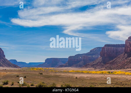 Rindfleisch Becken, in (oder nahe) Indian Creek National Monument, früher Teil der Bären Ohren National Monument, im südlichen Utah, USA Stockfoto