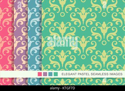 Nahtlose pastellfarbenen Hintergrund Spirale Blume Stock Vektor