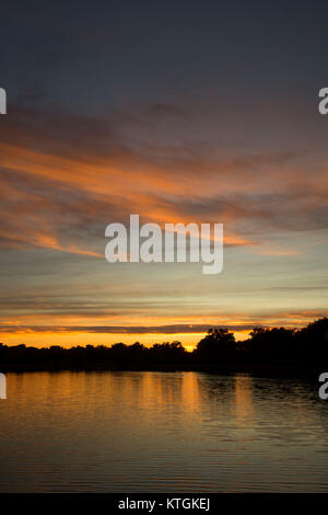 Lake Josephine Sonnenuntergang, Riverfront Park, Billings, Montana Stockfoto