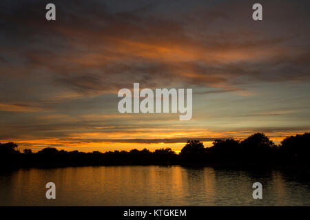 Lake Josephine Sonnenuntergang, Riverfront Park, Billings, Montana Stockfoto