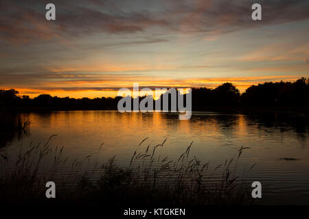 Lake Josephine Sonnenuntergang, Riverfront Park, Billings, Montana Stockfoto