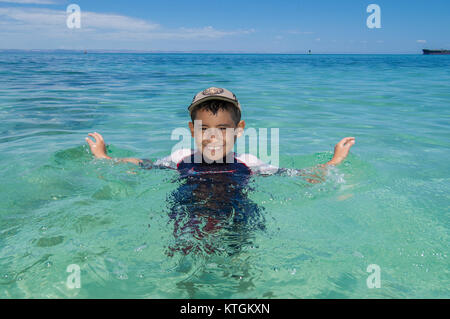 Kleiner Junge seine Sommerferien in Mexiko Stockfoto