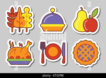 Weihnachten, Neujahr Symbol Sticker Set isoliert Vektor-illustration Flat Style Farbe patch Sammlung für Abzeichen, Web, Banner, Drucken, Markieren, Beschriften, Stock Vektor