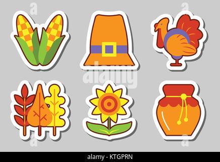 Weihnachten, Neujahr Symbol Sticker Set isoliert Vektor-illustration Flat Style Farbe patch Sammlung für Abzeichen, Web, Banner, Drucken, Markieren, Beschriften, Stock Vektor