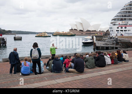 Sydney walking tour Gruppe Stockfoto