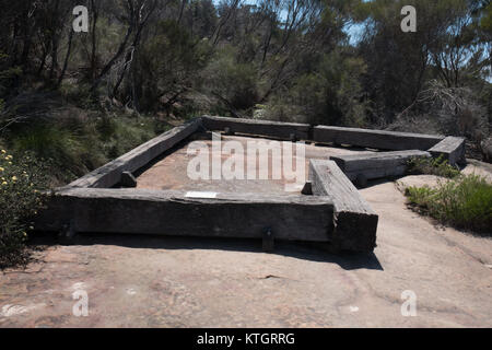 Grotte Point Aborigines Gravur site Stockfoto