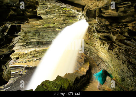 Cavern Cascade in Watkins Glen State Park, Watkins Glen, New York, USA Stockfoto