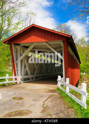 Everett Covered Bridge, Cuyahoga Valley National Park, Brecksville, Ohio, USA Stockfoto