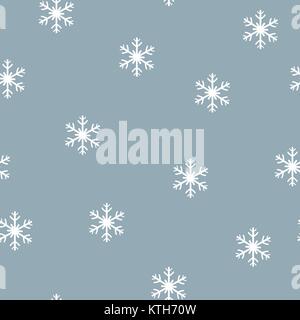 Nahtlose Muster der Schneeflocken auf einem blauen Hintergrund. Schneeflocken nahtlose Stock Vektor