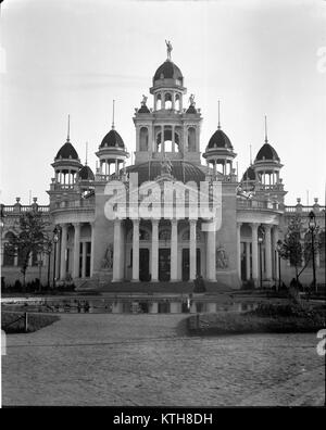 Gartenbau Gebäude am Transport und International Exposition. Diese weltweit Messe war in Omaha, Nebraska vom 1. Juni bis zum 1. November 1898 statt. Bild vom Original kamera Nitrat negative Stockfoto